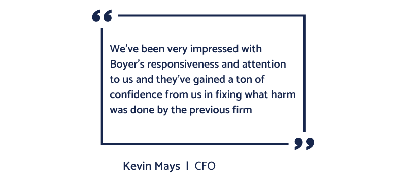 Image shows Customer Testimonial - Kevin Mays, CFO - Owl's Head Alloys