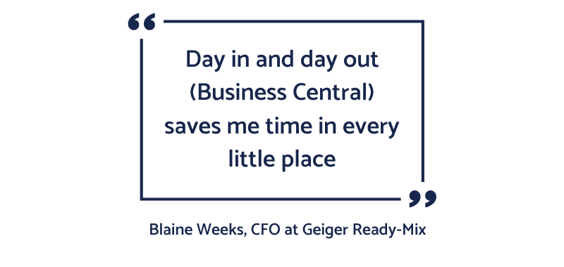 Customer testimonial - Blaine Weeks, CFO at Geiger Ready Mix