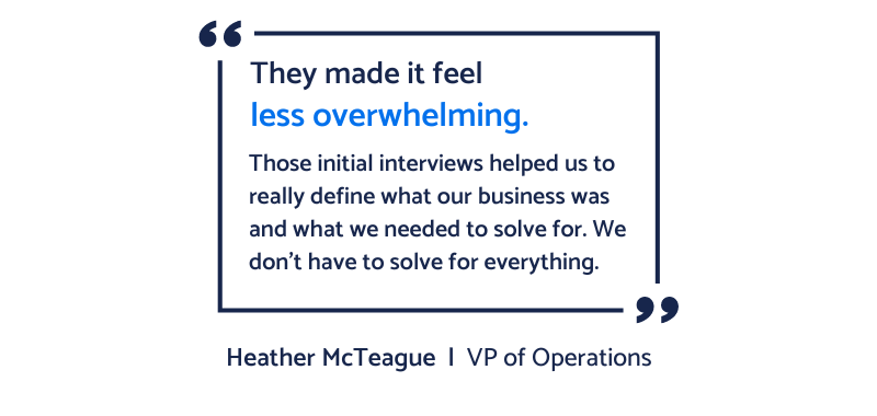 Customer testimonial - Heather Mc Teague., VP of operations - Famous Products