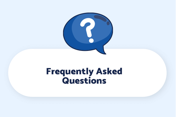 Graphic of a speech bubble with a question mark, labeled 'Frequently Asked Questions abour ERP systems